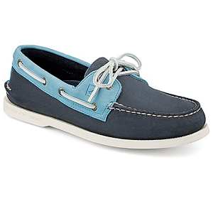 Authentic Original Two-Tone 2-Eye Boat Shoe - Navy-Blue